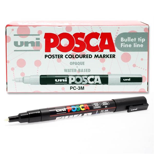 Black Uni Posca Pc-3M Fine Bullet Tip Permanent Marker Pen