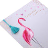 Birthday Card for Auntie Embossed and Die-cut Flamingo Design