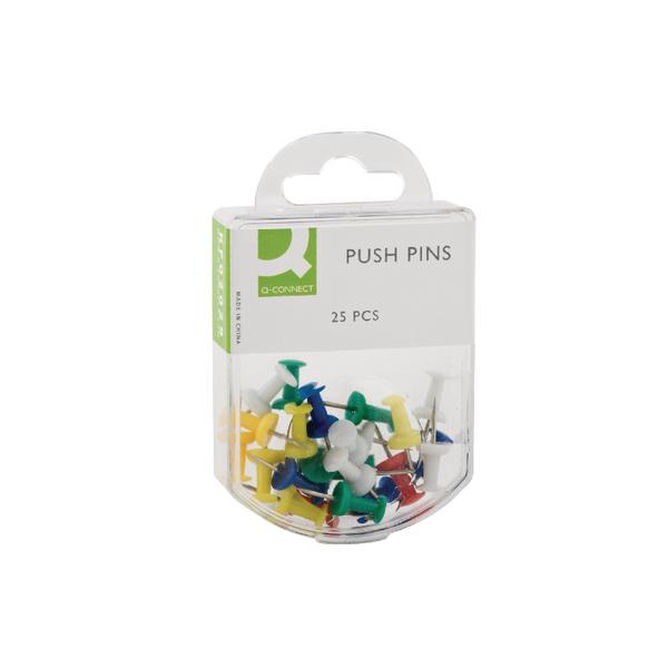 Q-Connect Push Pins Assorted (Pack of 250) KF02029Q