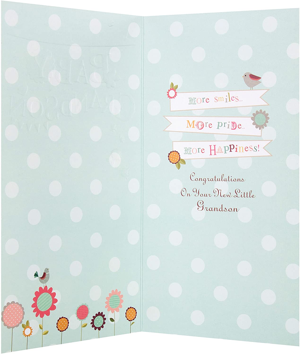 On the Birth of Your Baby Grandson Congratulation Card