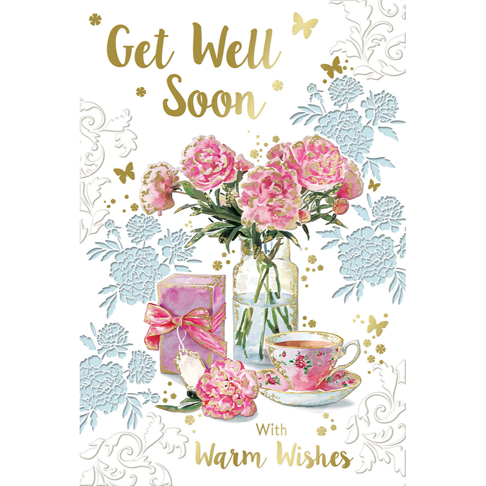 Get Well Soon With Warm Wishes Celebrity Style Greeting Card