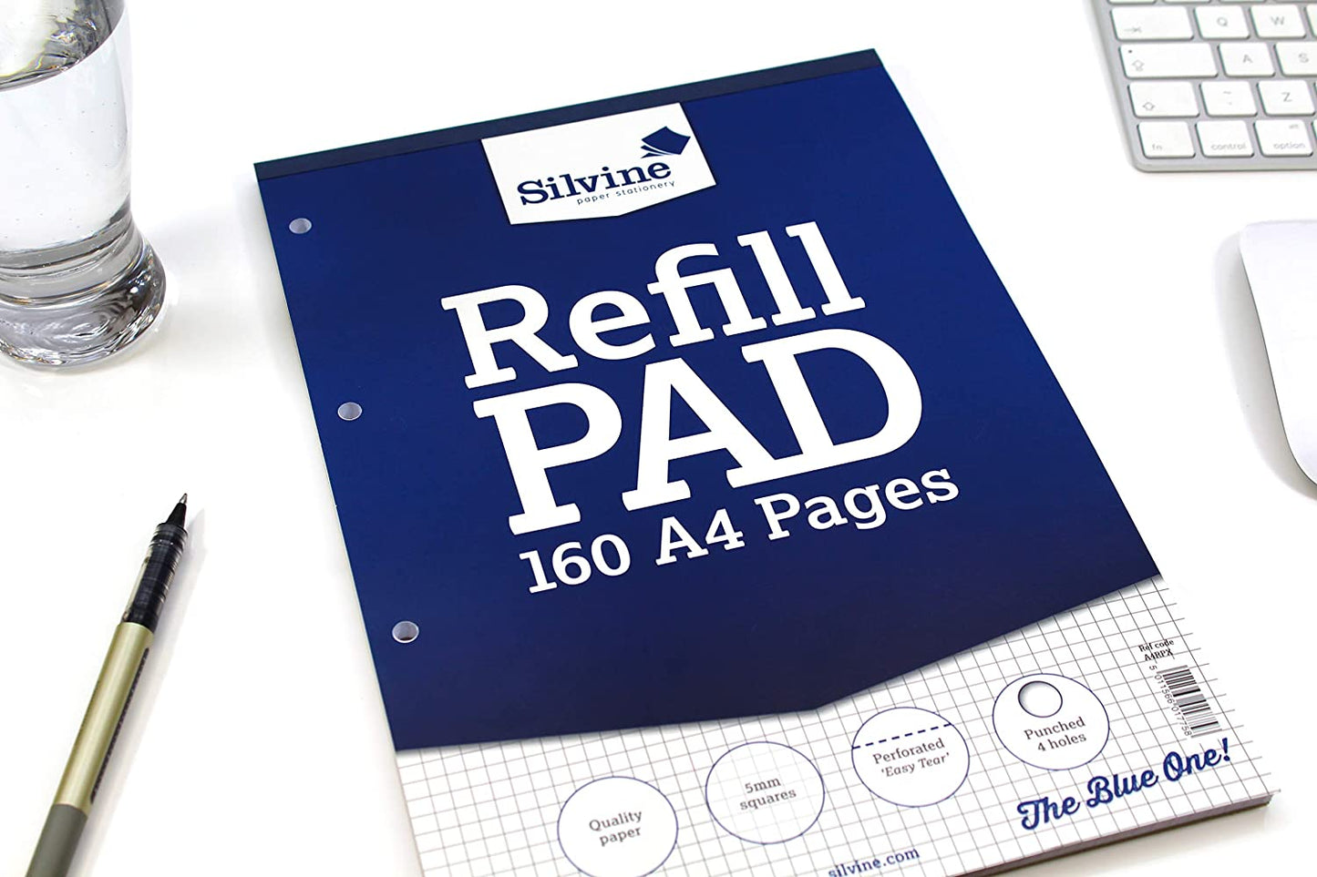 A4 160 Pages 5mm Squares Ruled Refill Pad (210 x 297mm)
