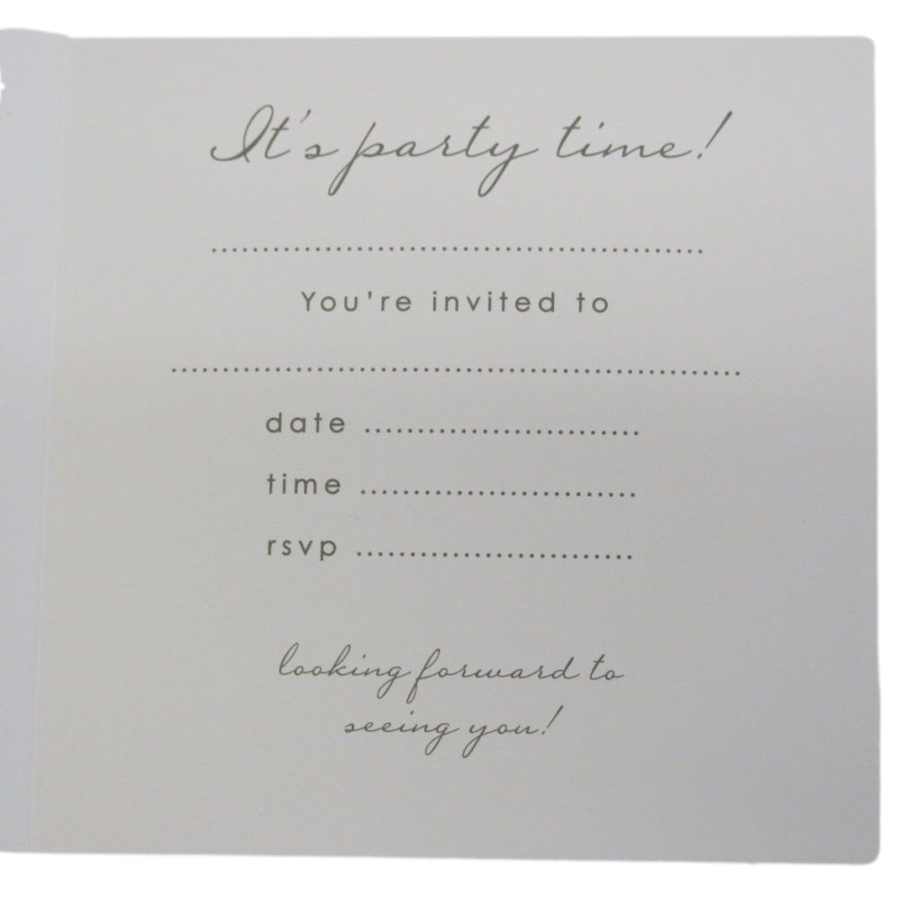 Champagne bottle design party invites pack of 6 cards and envelopes
