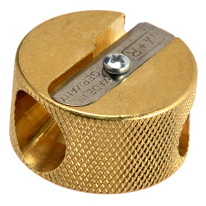 Pencil Sharpener Brass Double Hole Round