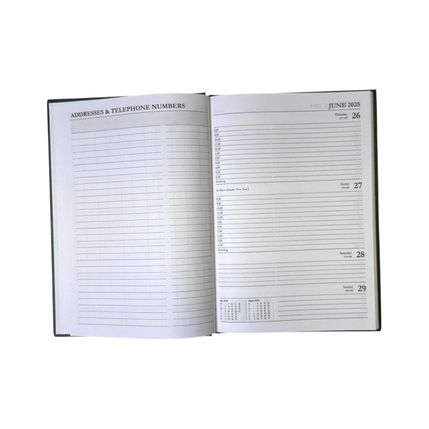 Janrax 2025-2026 A5 Week to View Burgundy Academic Diary