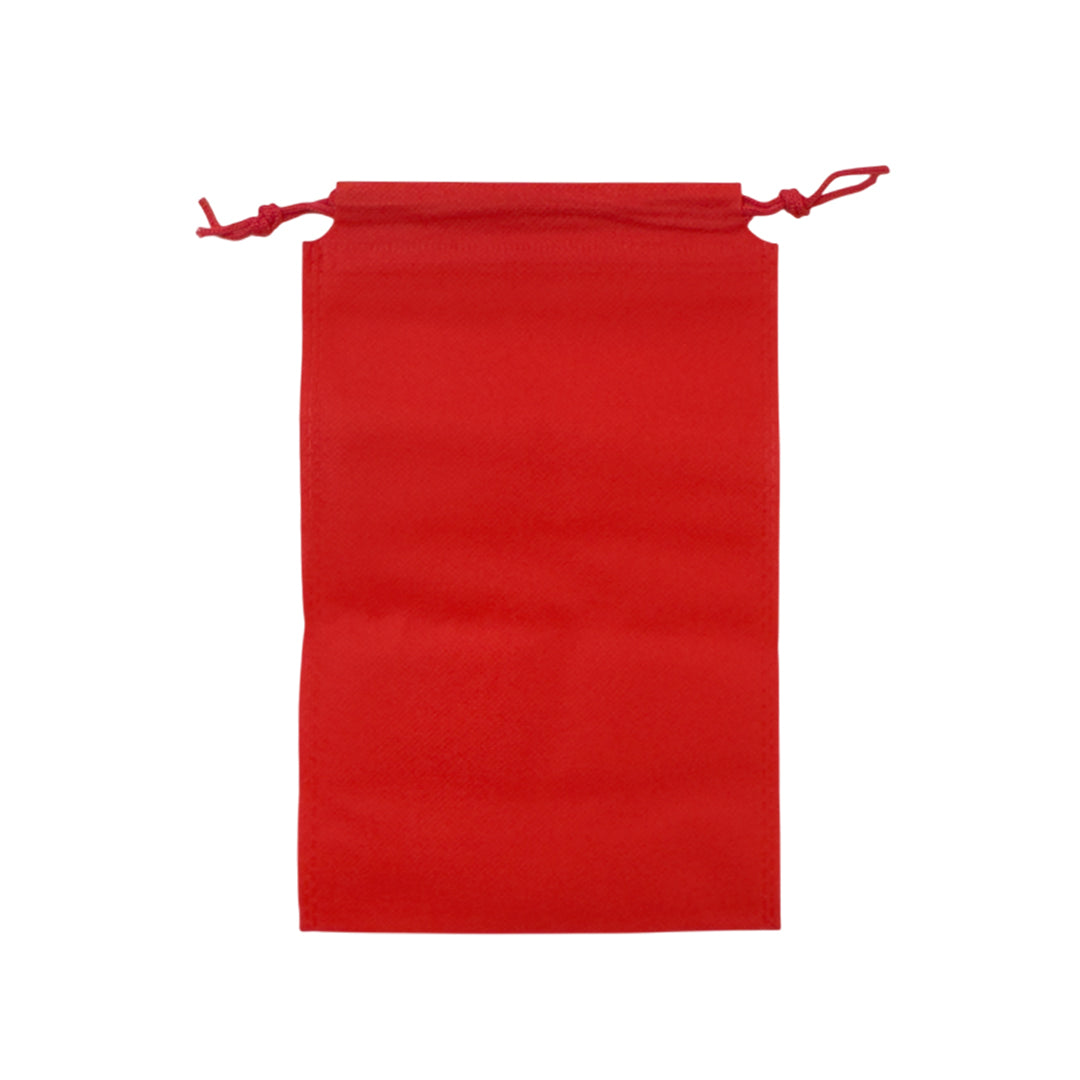 Pack of 25 Red Coloured 27x20cm Non-Woven Drawstring Bags