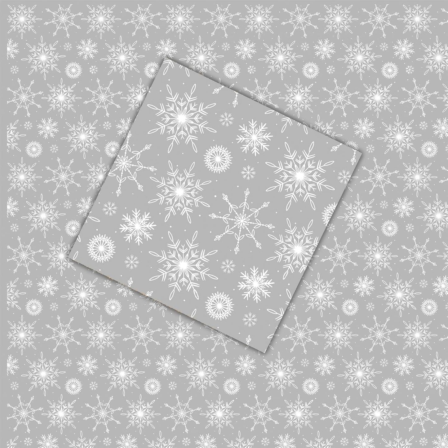 Pack of 8 Santa Snowflake Holly Christmas Gift Wrapping Paper Sheets