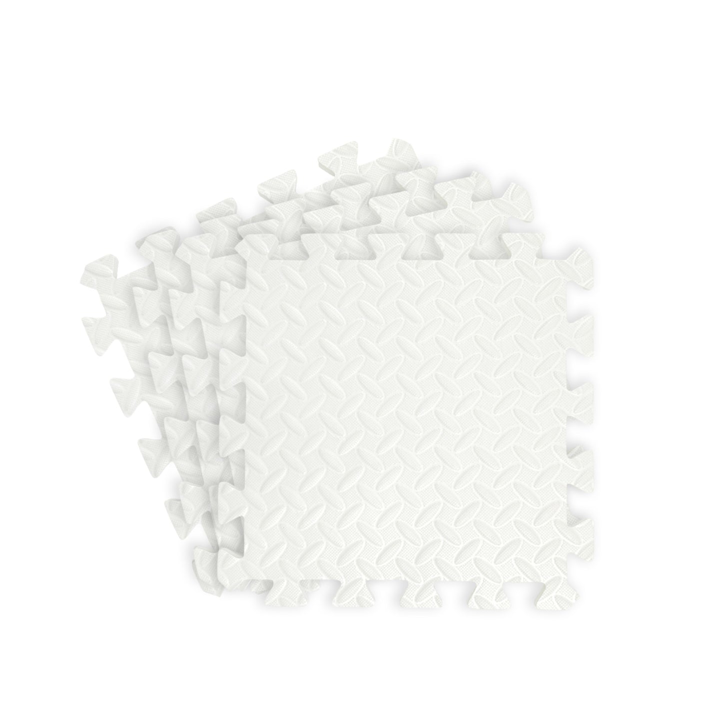 Pack of 40 30x30cm White Coloured 1cm Thick EVA Foam Mats