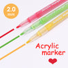 Box of 12 Assorted Colour Acrylic Marker Pens