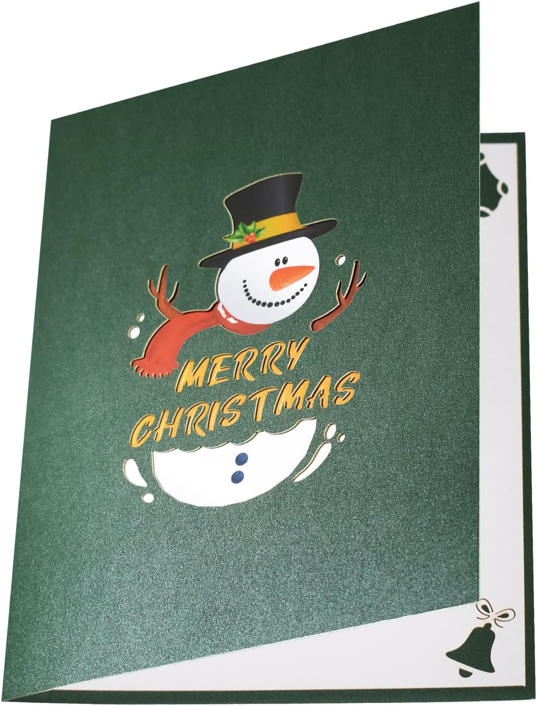 Snowman & Winter Village 3D Pop Up Christmas Card