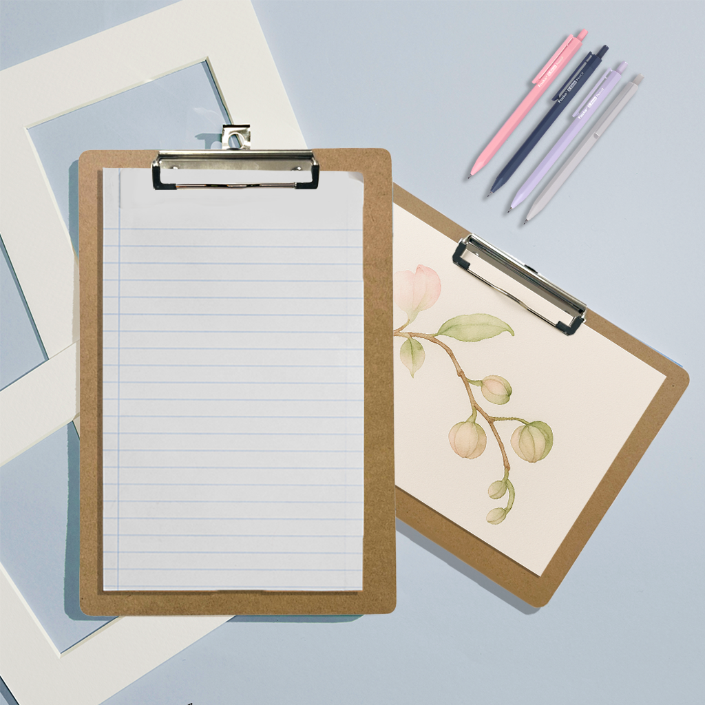 Pack of 2 A4 Wooden Clipboards – Portrait & Landscape Orientation