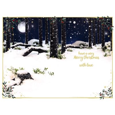 3D Holographic Wonderful Friend Christmas Card