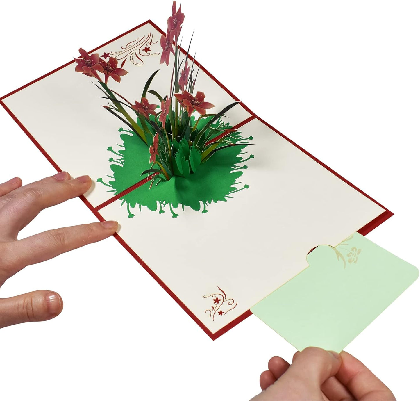 Color Print Daffodils 3D Pop Up Greeting Card - Mother's Day Anniversary Birthday