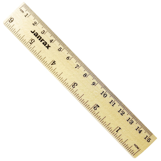 Pack of 24 15cm Wooden Rulers by Janrax