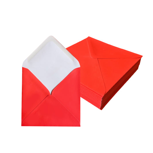 Pack of 500 Vivid Coral Pink 155x155mm Gummed Envelopes