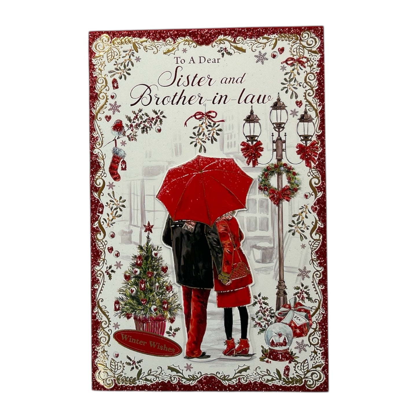 Winter Wishes To a Dear Sister and Brother In Law Christmas Card