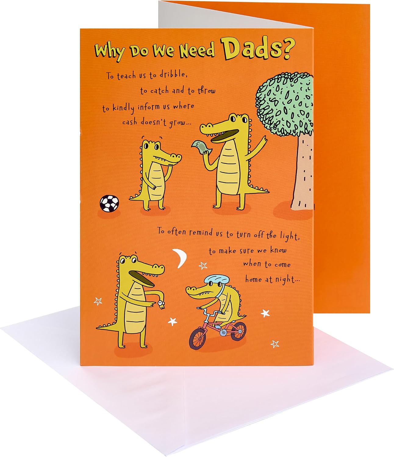Crocodile Cartoon Design Dad Birthday Card
