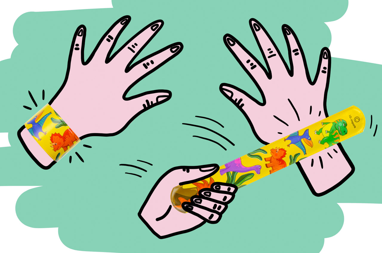 Pack of 36 Dinosaur Snap Bracelets