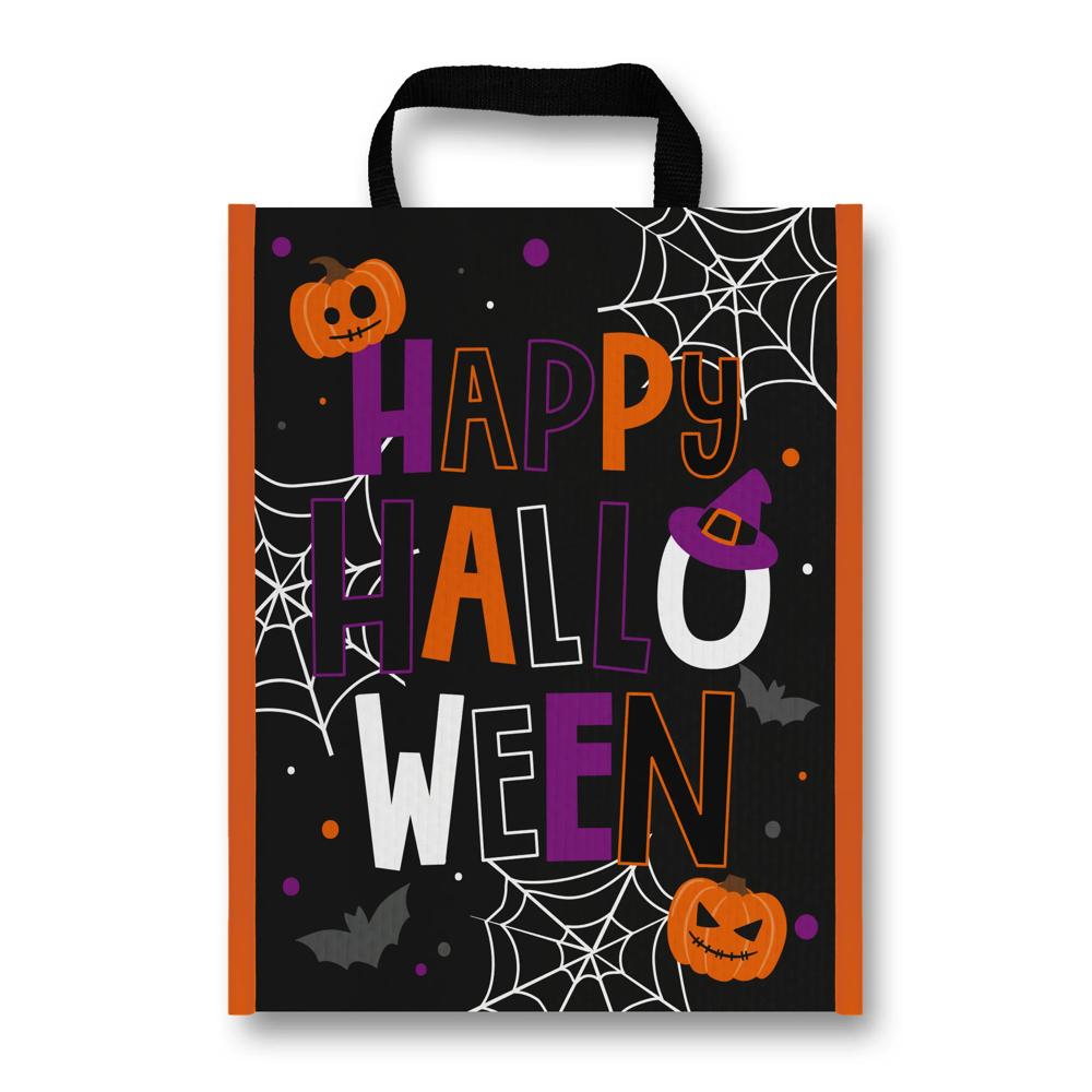Pack of 12 Happy Halloween Icon PP Woven Treat Bags