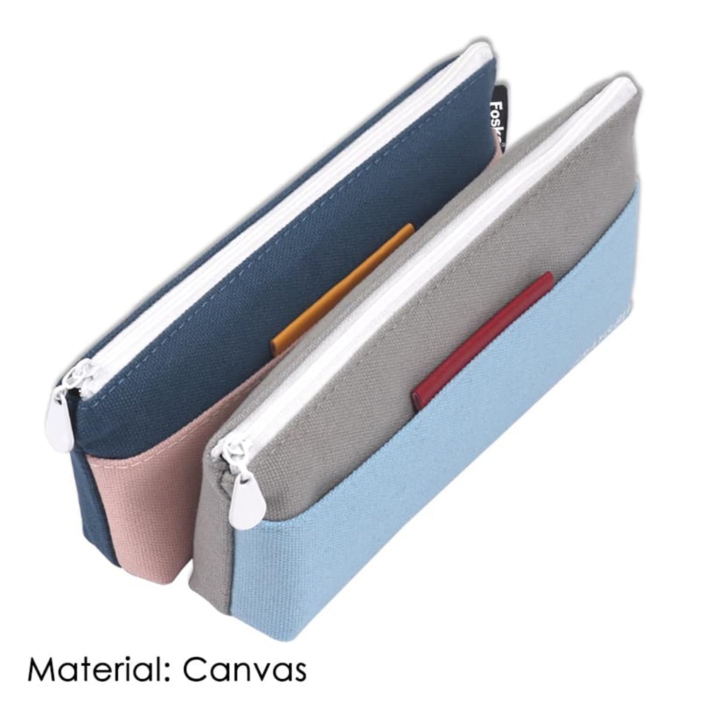 Single Two Colours Fabric Pencil Case