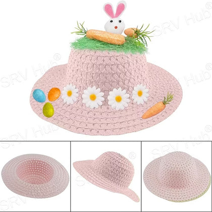 Children's Pale Pink Easter Fancy Dress Bonnet