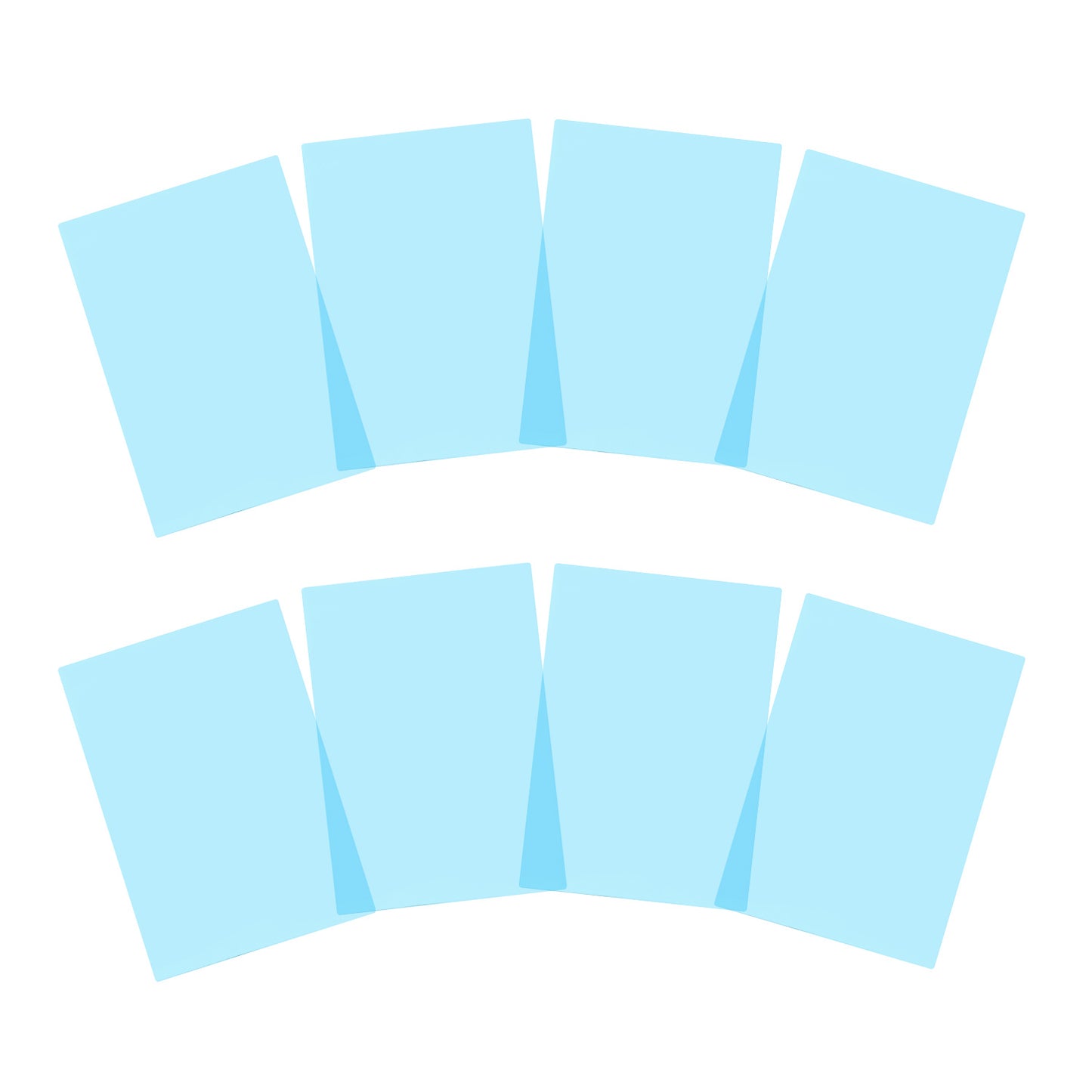 Pack of 24 A4 Plain Blue Dyslexia Overlay Reading Sheets – PET Material, Rounded Corners
