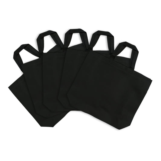 Pack of 100 Black Coloured 45x35x12cm Non-Woven Bags with Handle