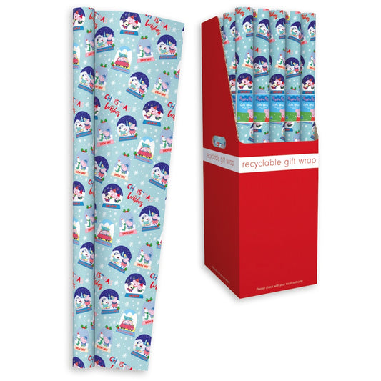 Pack of 3 Peppa Pig Christmas Wrapping Paper Rolls 2m x 69cm