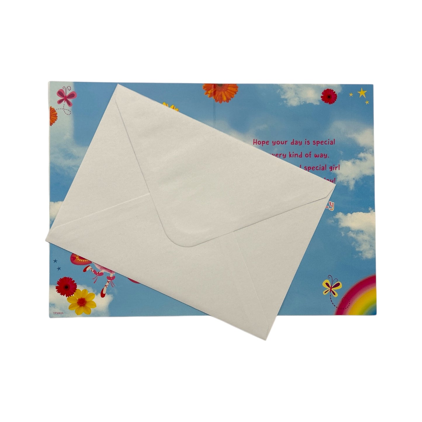 Open Female Juvenile Trendy Pops Butterfly Princess Design Birthday Card