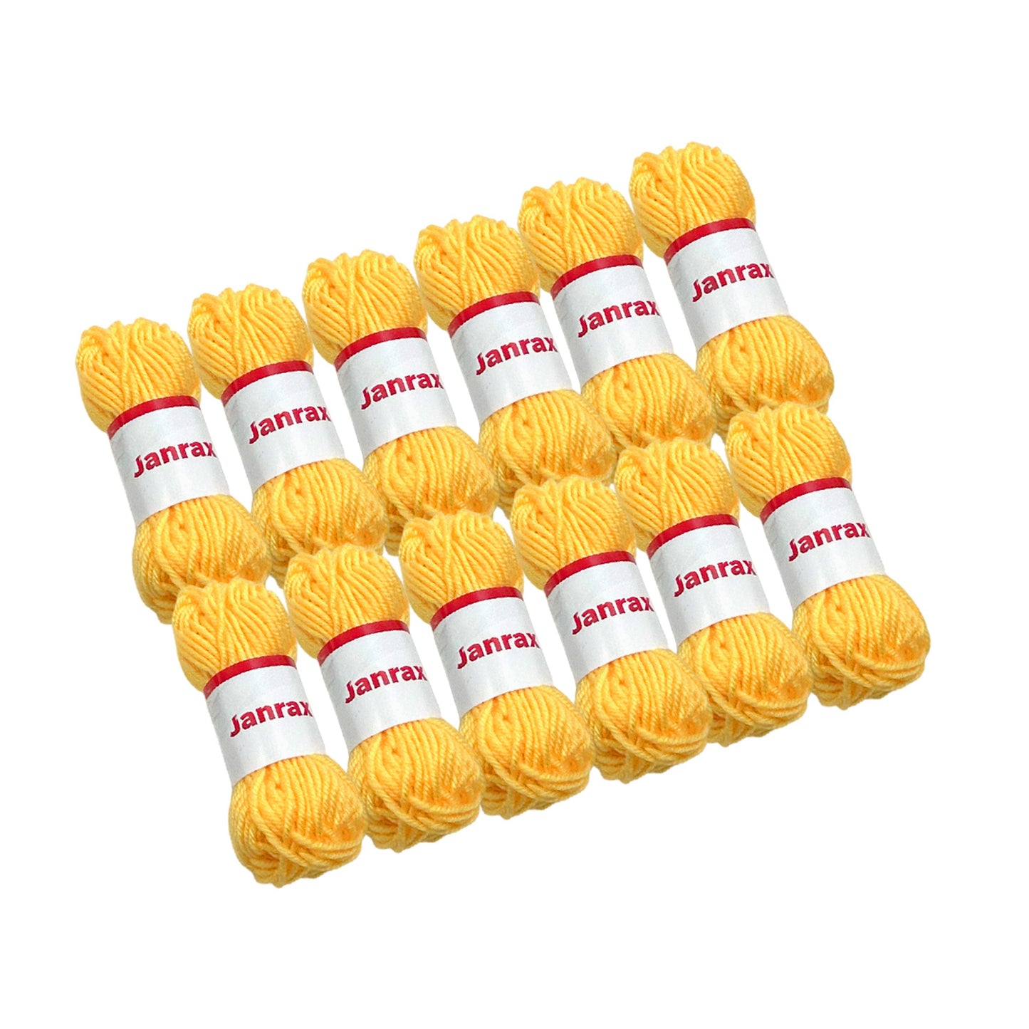 Light Yellow Acrylic Yarn Roll – 10g, 4 Strand 8 Ply Knitting Wool