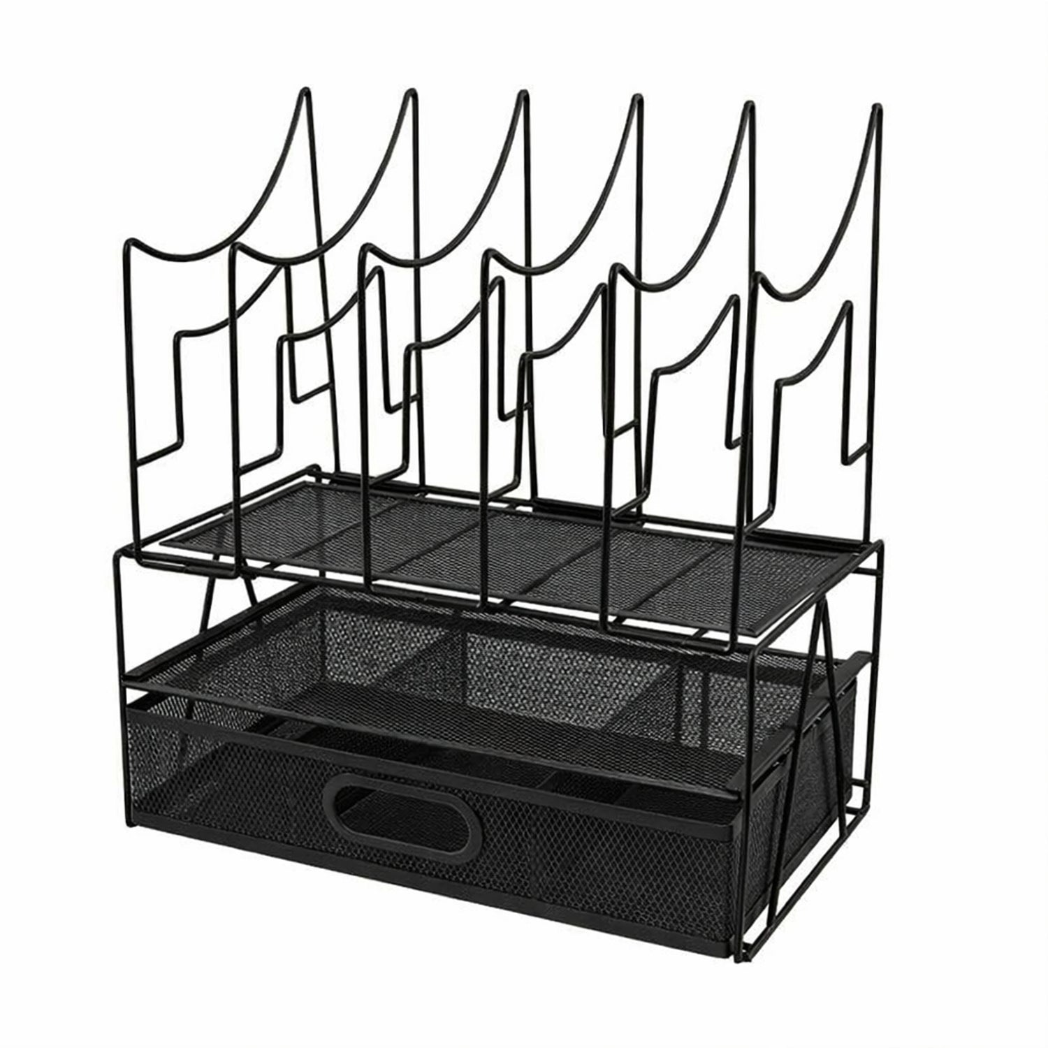 Black Desk Storage Rack Drawer-style File Document Organizer 32 × 23 × ...