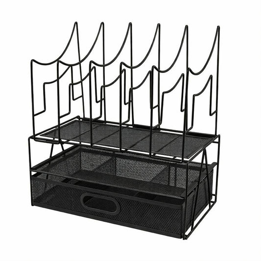 Black Desk Storage Rack Drawer-style File Document Organizer 32 × 23 × 31.3 cm