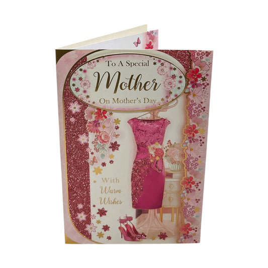To A Special Mother Beautiful Pink Dress Design Mother's Day Card
