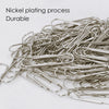 Pack of 100 Nickel Paper Clips 33mm