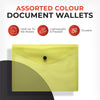 Pack of 12 Janrax A3 Pink Document Wallets - Button Stud Folder