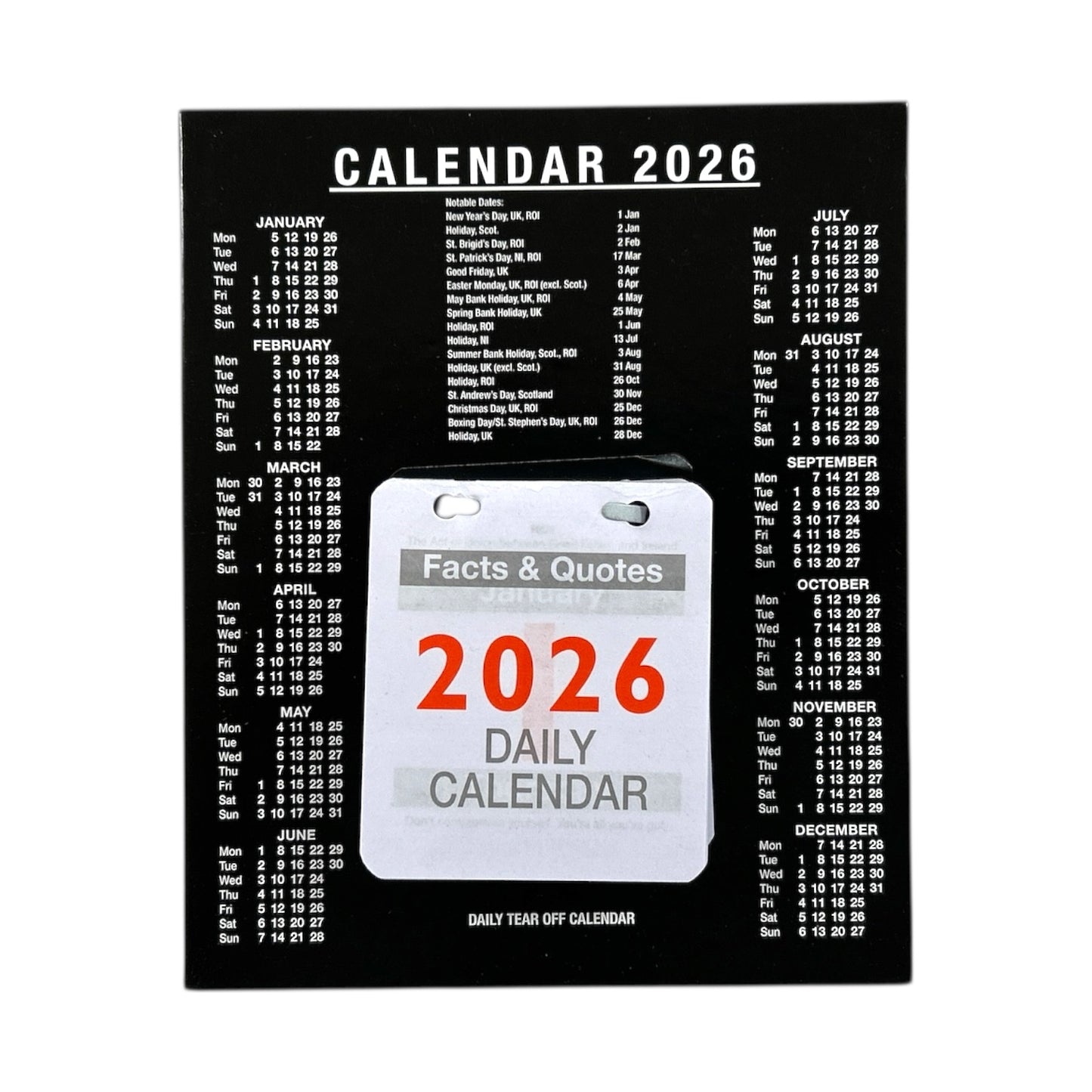2026 Daily Tear Off Desk Calendar