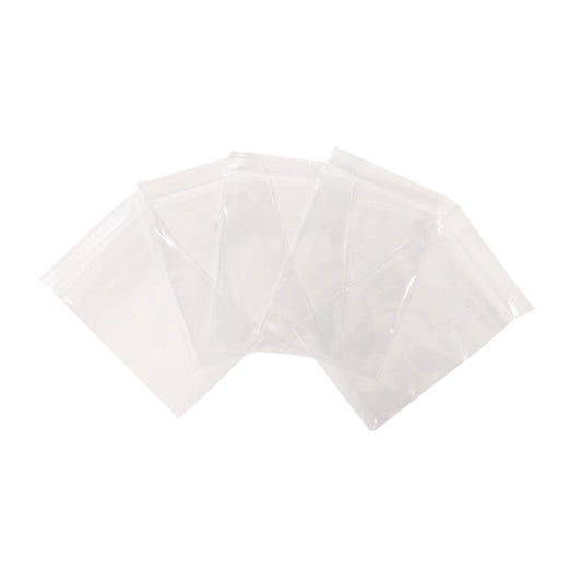 Pack of 100 Clear Grip-Sealing Zip Bags 9x13cm 0.08mm PE Food-Grade Poly Bags