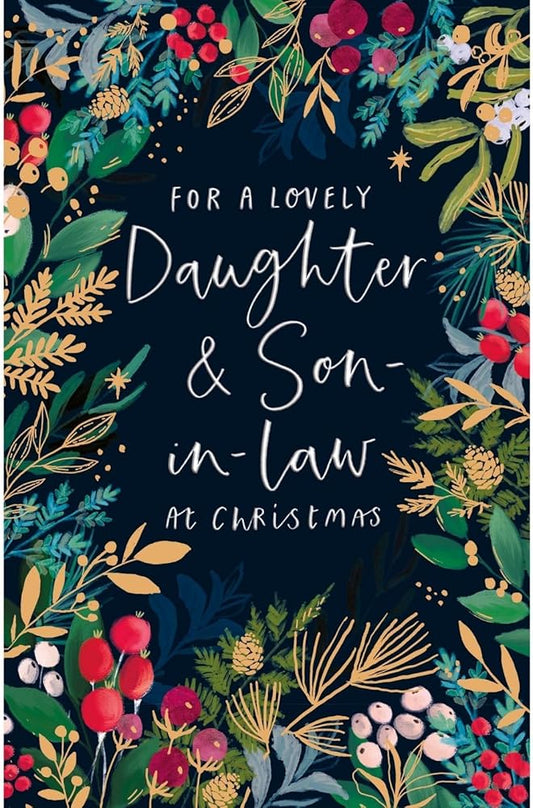 Luxurious Design Heartfelt Wishes Keepsake Daughter & Son In Law Christmas Card
