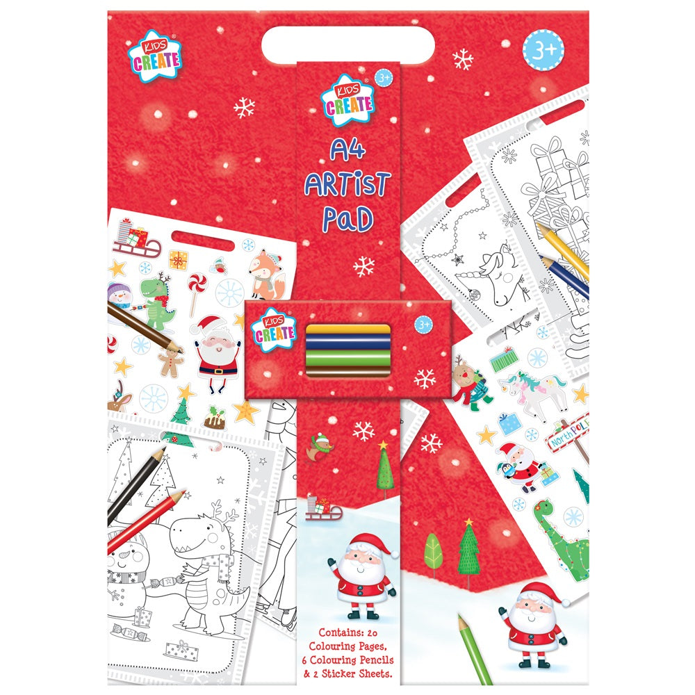 Christmas Festive Season The Kids Create A4 Artist Pad
