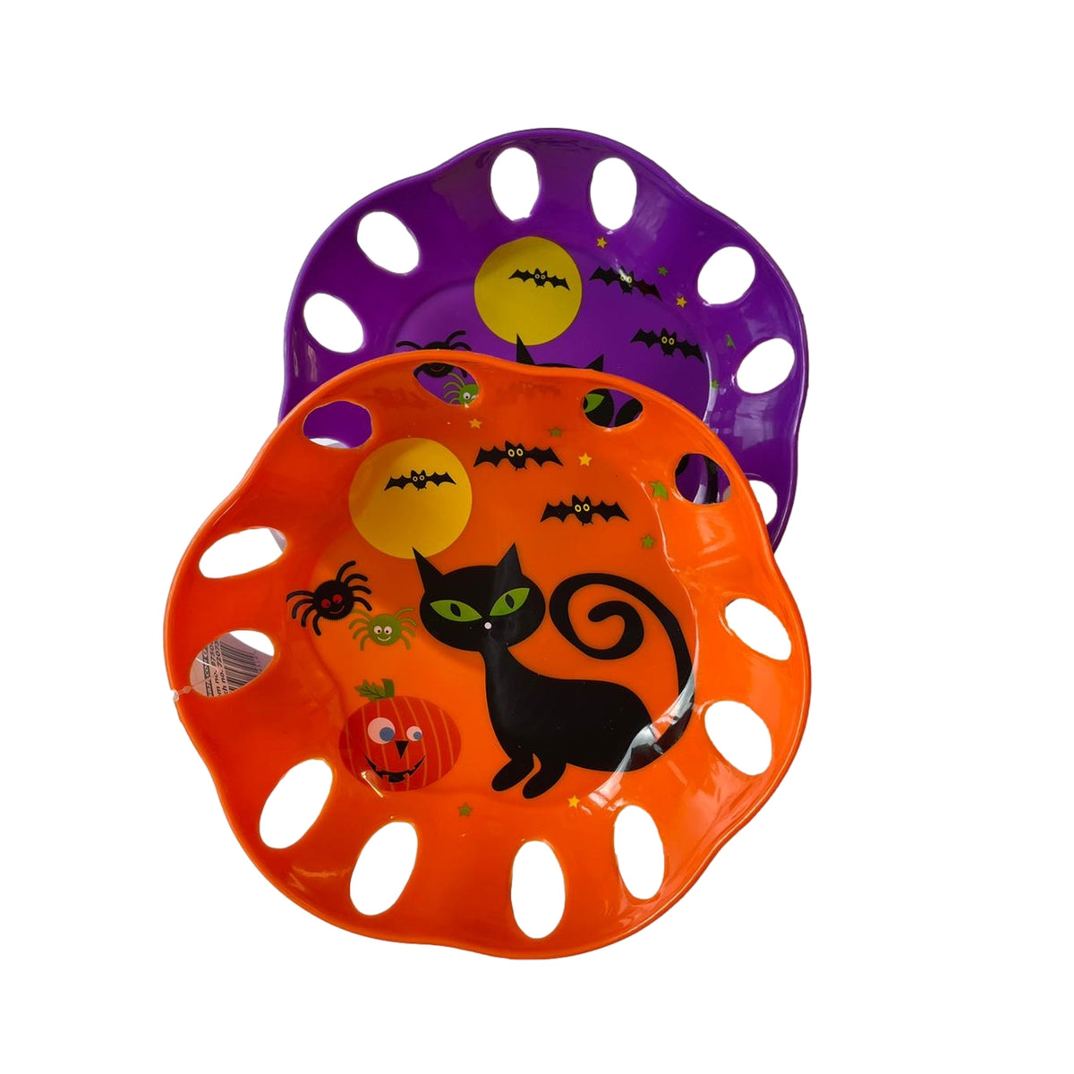 Single 8.5" Halloween Plastic Party Dish With Decal