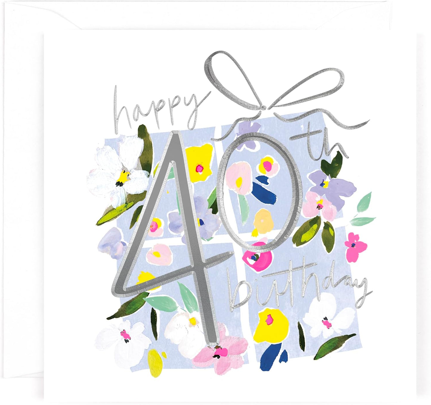Contemporary Floral Design Luxury 40th Birthday Card