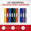 Pack of 20 A4 Blue Paper Over Board Ring Binders by Janrax
