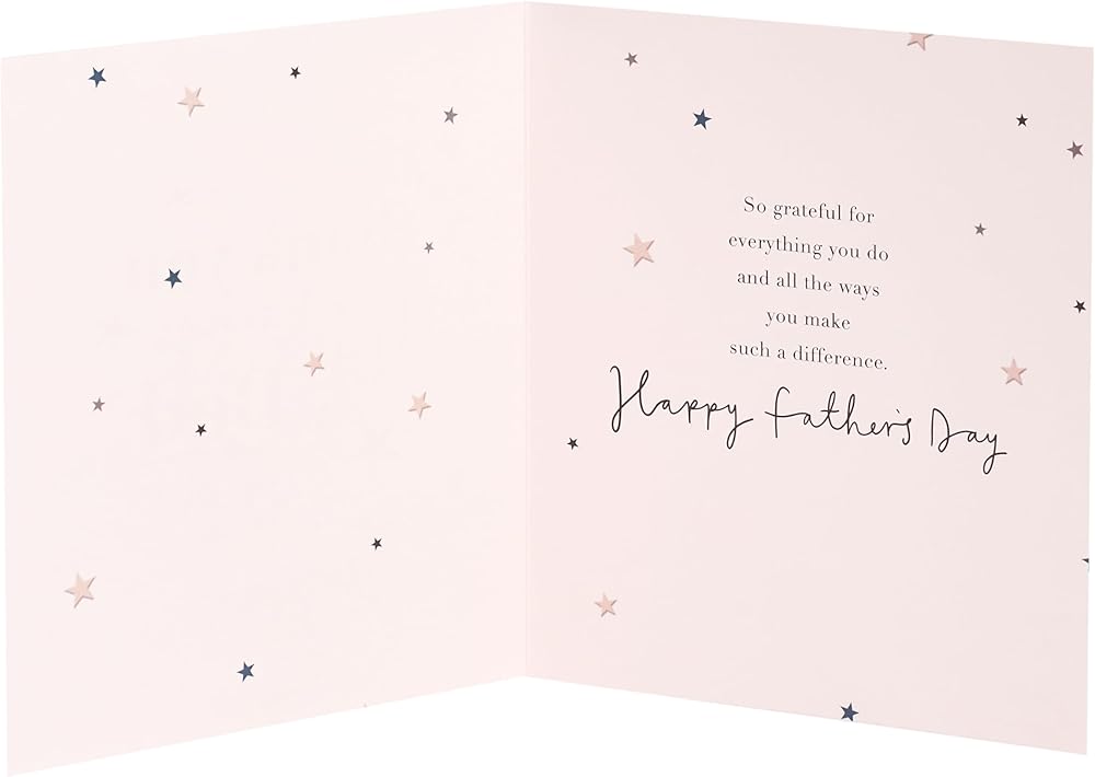 Thank You Stars Design Dad Father's Day Card