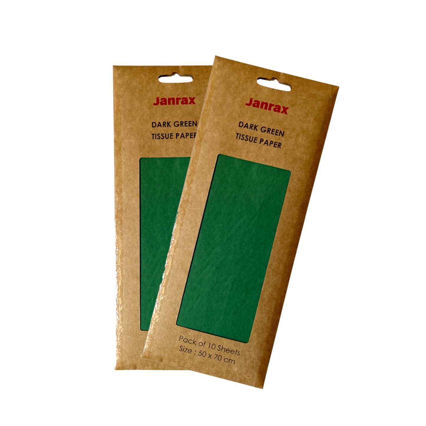 Pack of 200 Dark Green Acid Free 50 x 70cm Tissue Paper Sheets