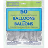 Pack of 50 Shimmering Silver 12" Latex Balloons