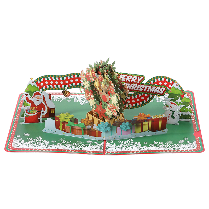 Santa’s Wreath of Joy 3D Pop Up Christmas Card