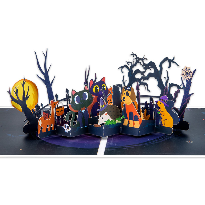 Spooky Squad Monster Animal 3D Pop Up Halloween Card