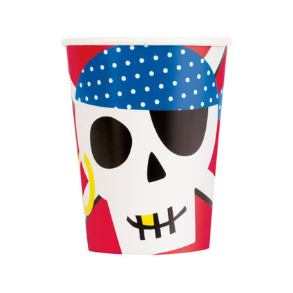 Pack of 8 Ahoy Pirate 9oz Paper Cups