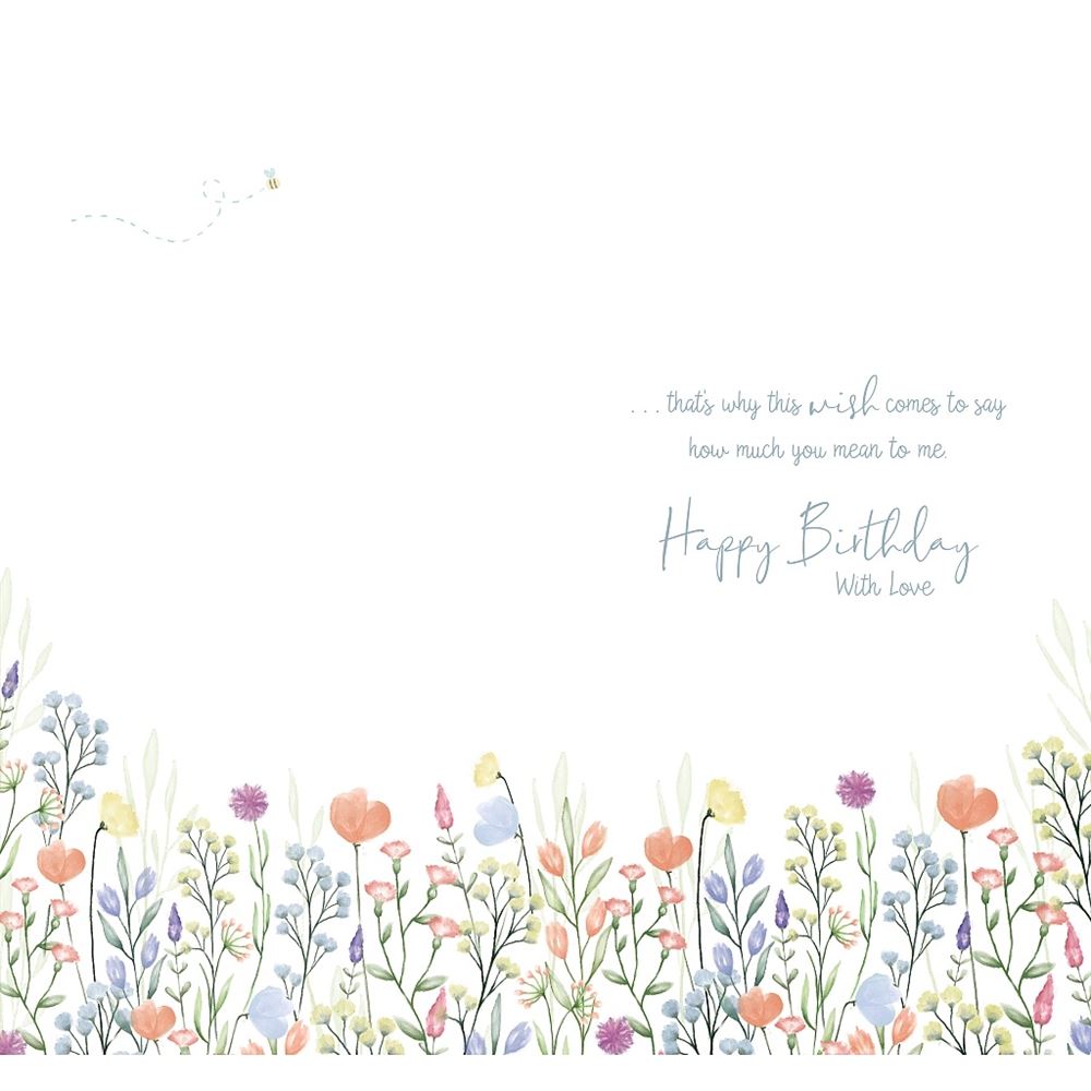 Watercolour Design Floral Nan Birthday Card