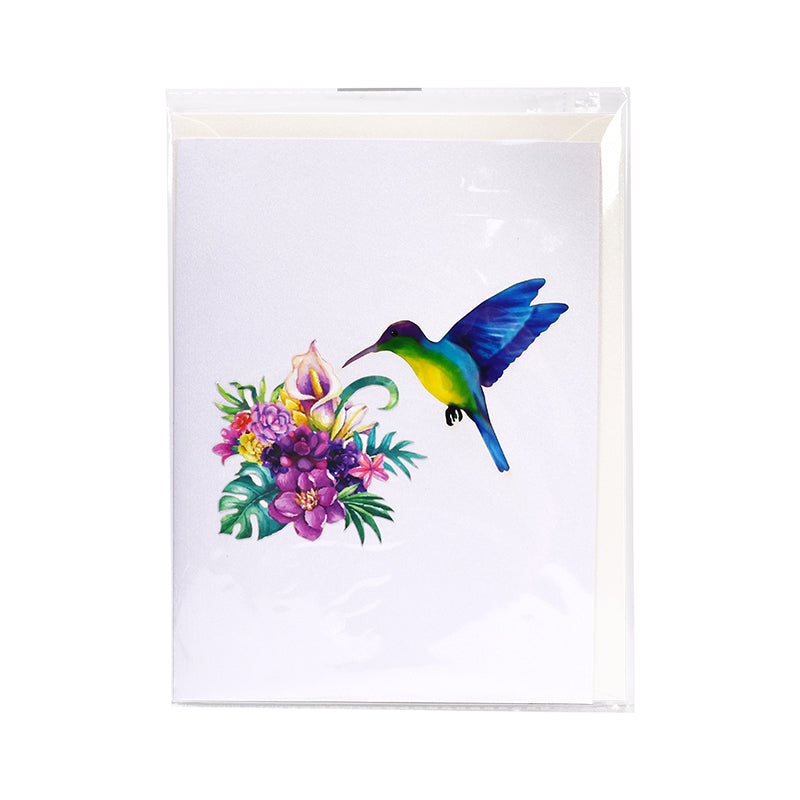 Wings of Wonder Hummingbird Whispers 3D Pop Up Greeting Card